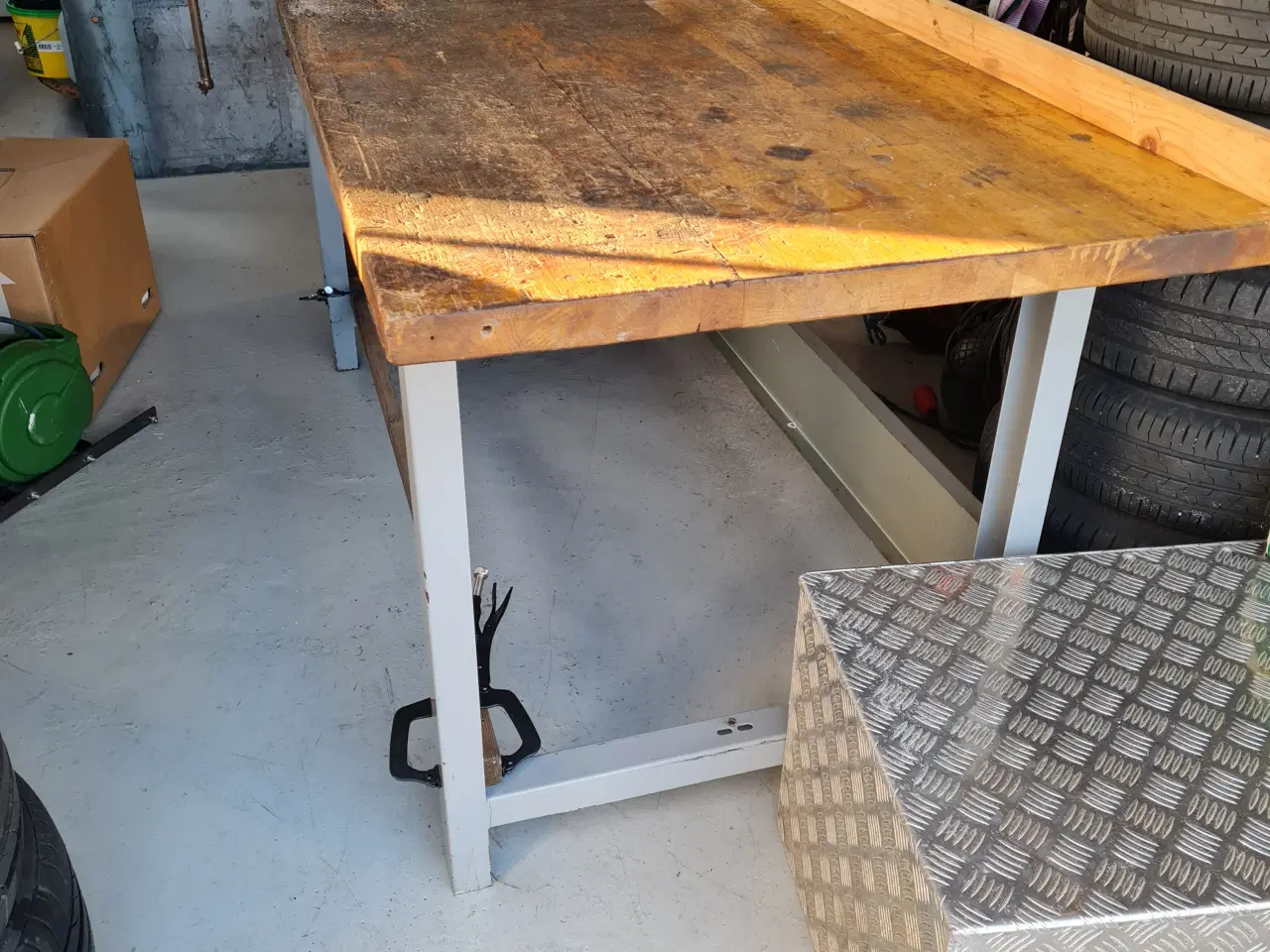 Billede 5 - Værkstedsbord egetræ 