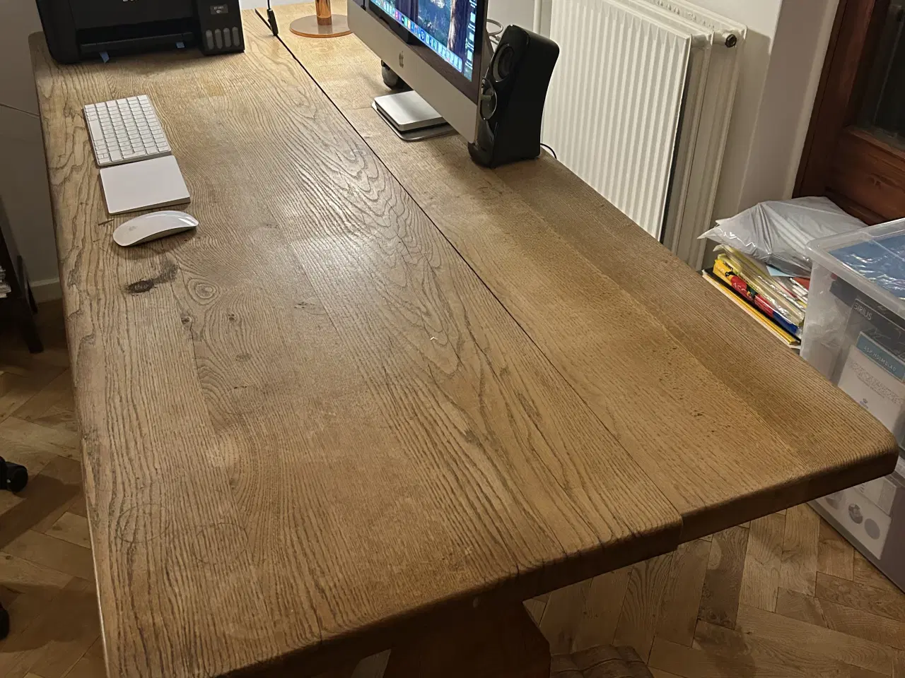 Billede 2 - Skrivebord i 50 mm massiv egetræ 