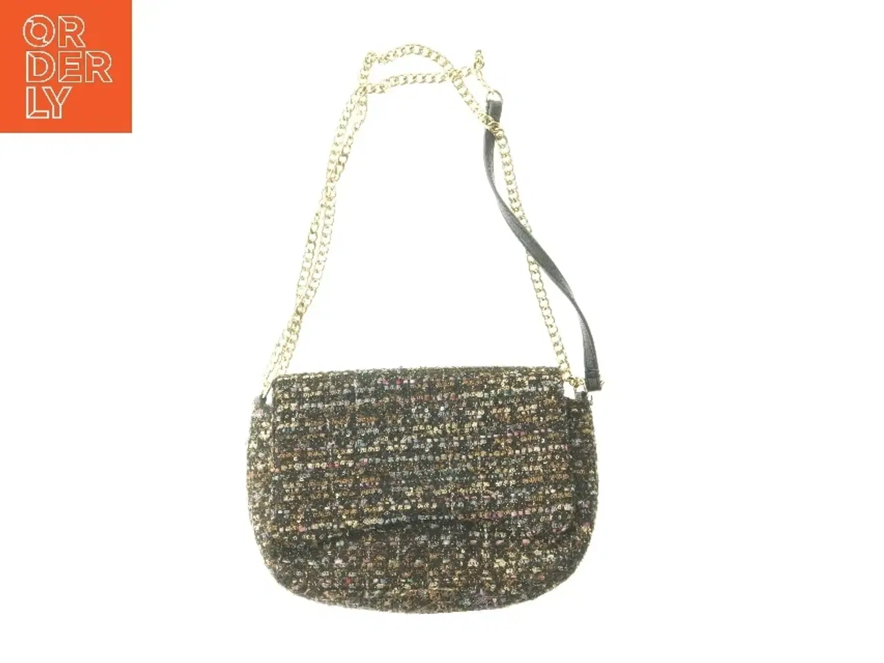 Billede 1 - Tweed skuldertaske fra BeckSøndergaard med kæde fra Beck Sndergaard (str. 30x20 cm)