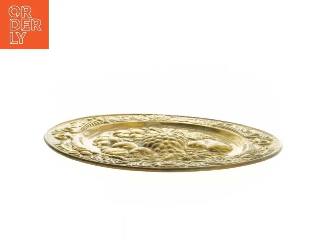 Billede 2 - Metal platte frugt motiv (str. Ø 36,5x1 cm)