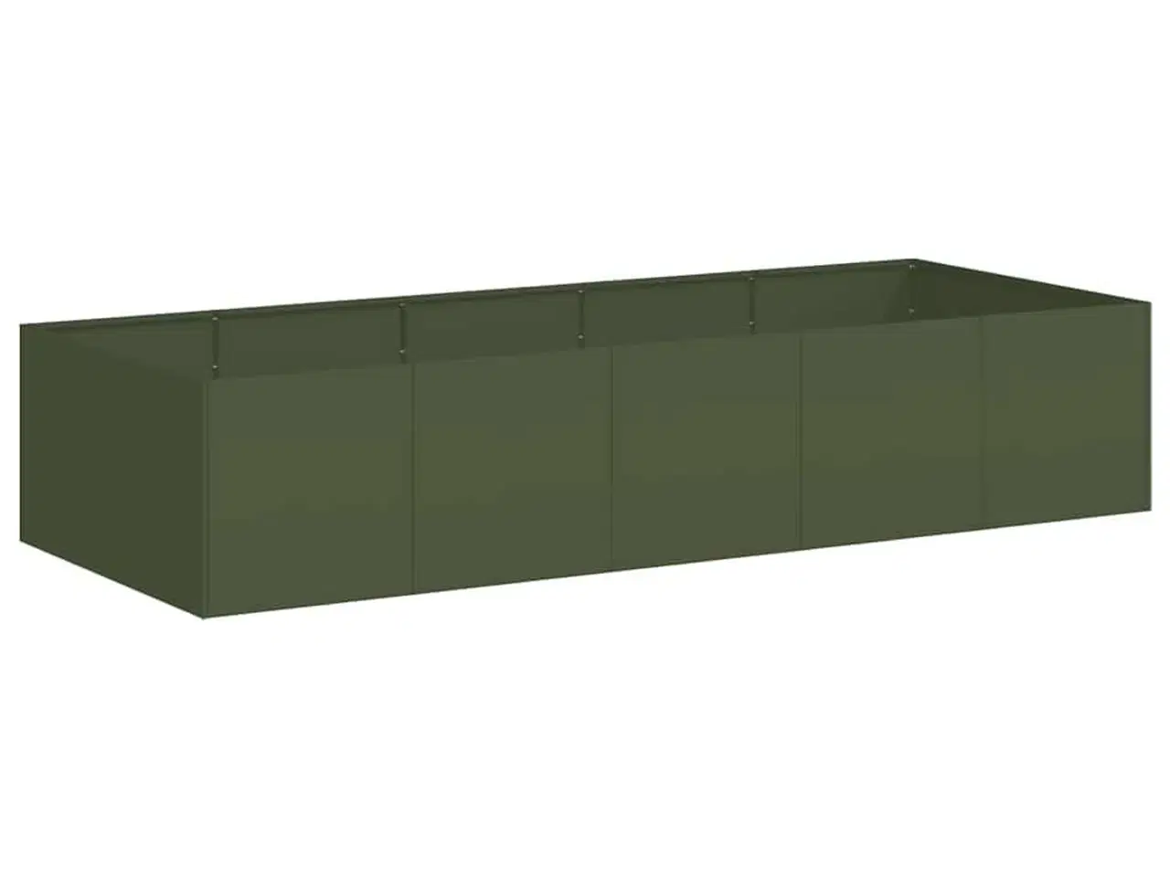 Billede 2 - Plantekasse 200x80x40 cm stål olivengrøn
