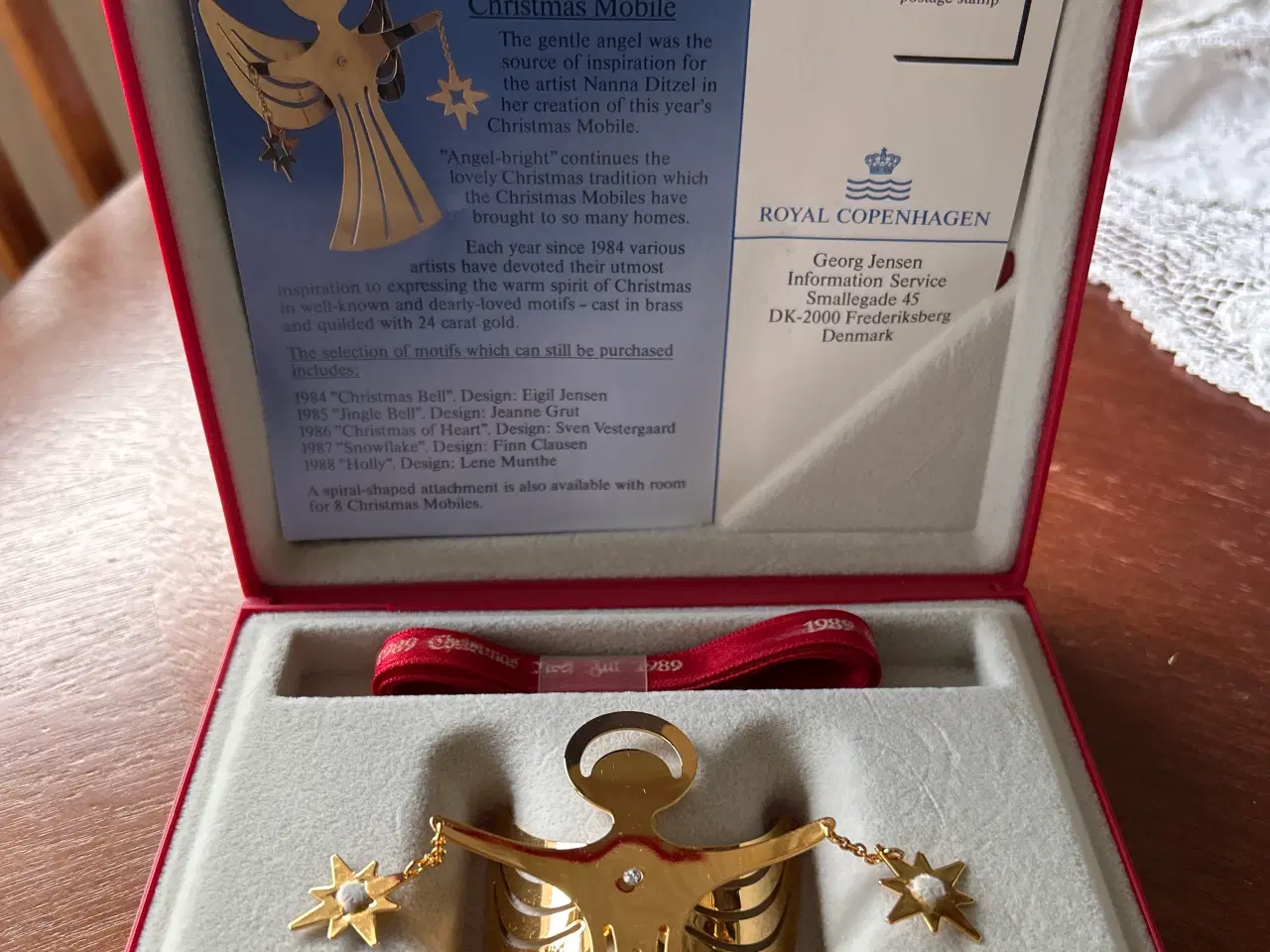 Billede 1 - George Jensen uro 1989 engel perfekt stand