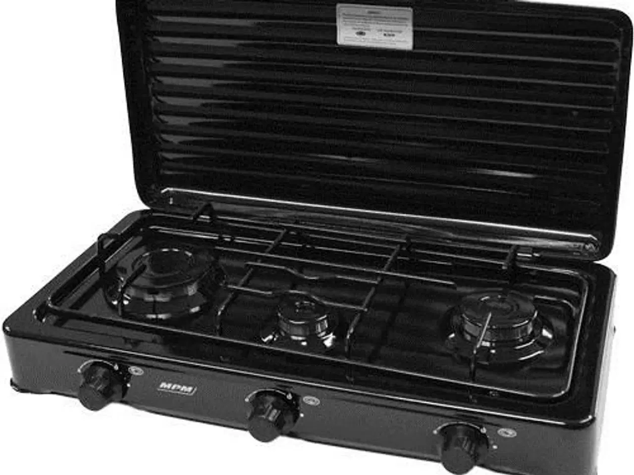 Billede 1 - MPM SMILE-KN-03/1KB gasbordkomfur 60 cm – 3 kogezoner, sort