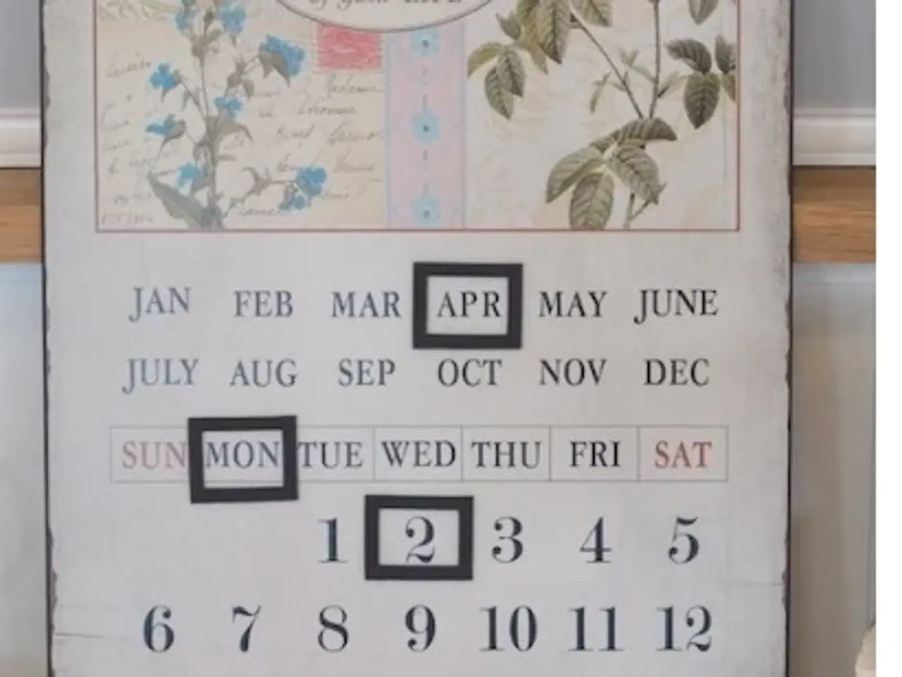 Billede 1 - Evigheds-kalender i metal