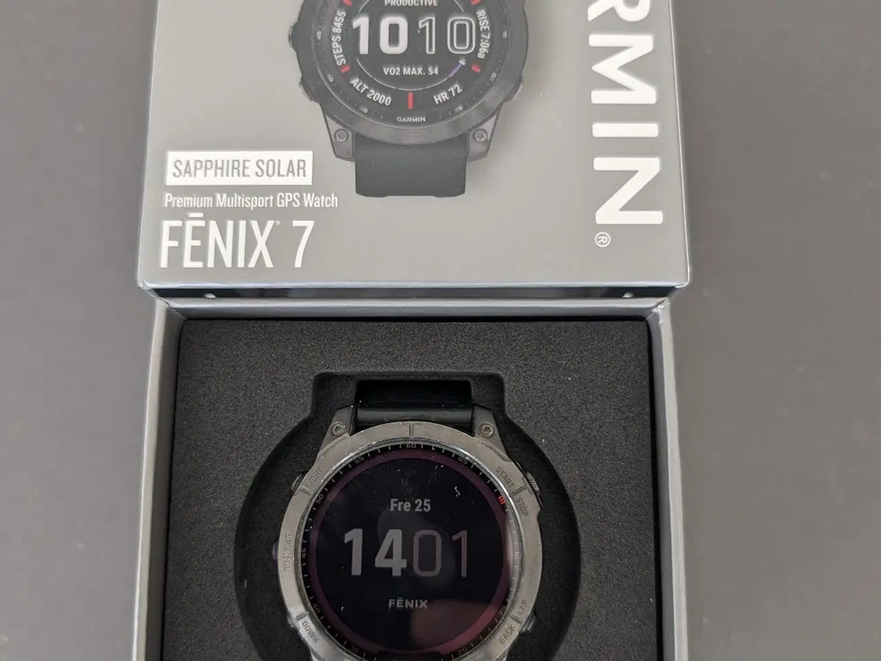 Billede 1 - Garmin Fenix 7 Sapphire Solar Carbon Grey