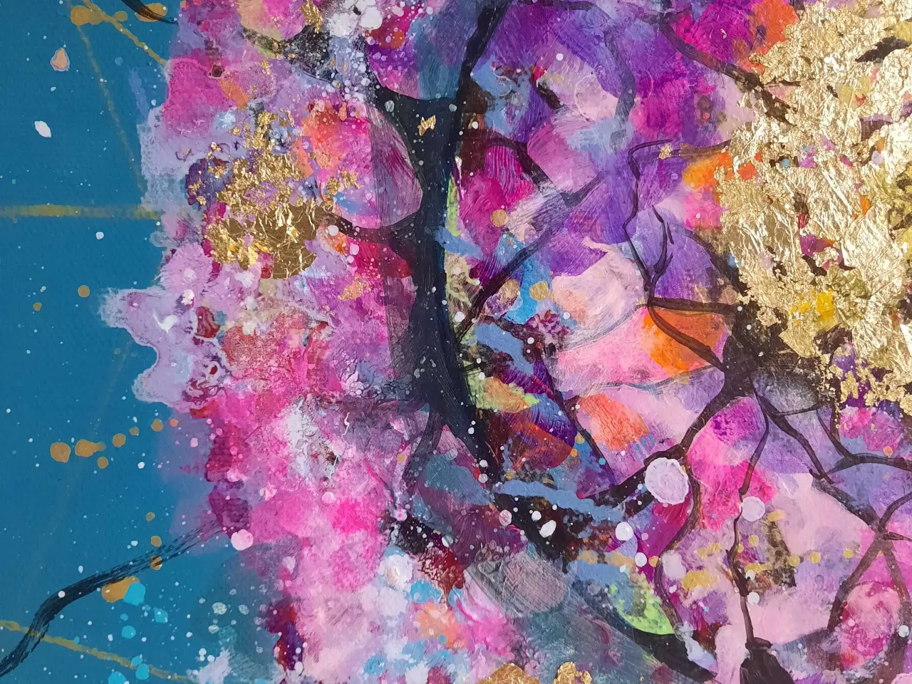 Billede 16 - Akrylmaleri på lærred 40x40 cm 