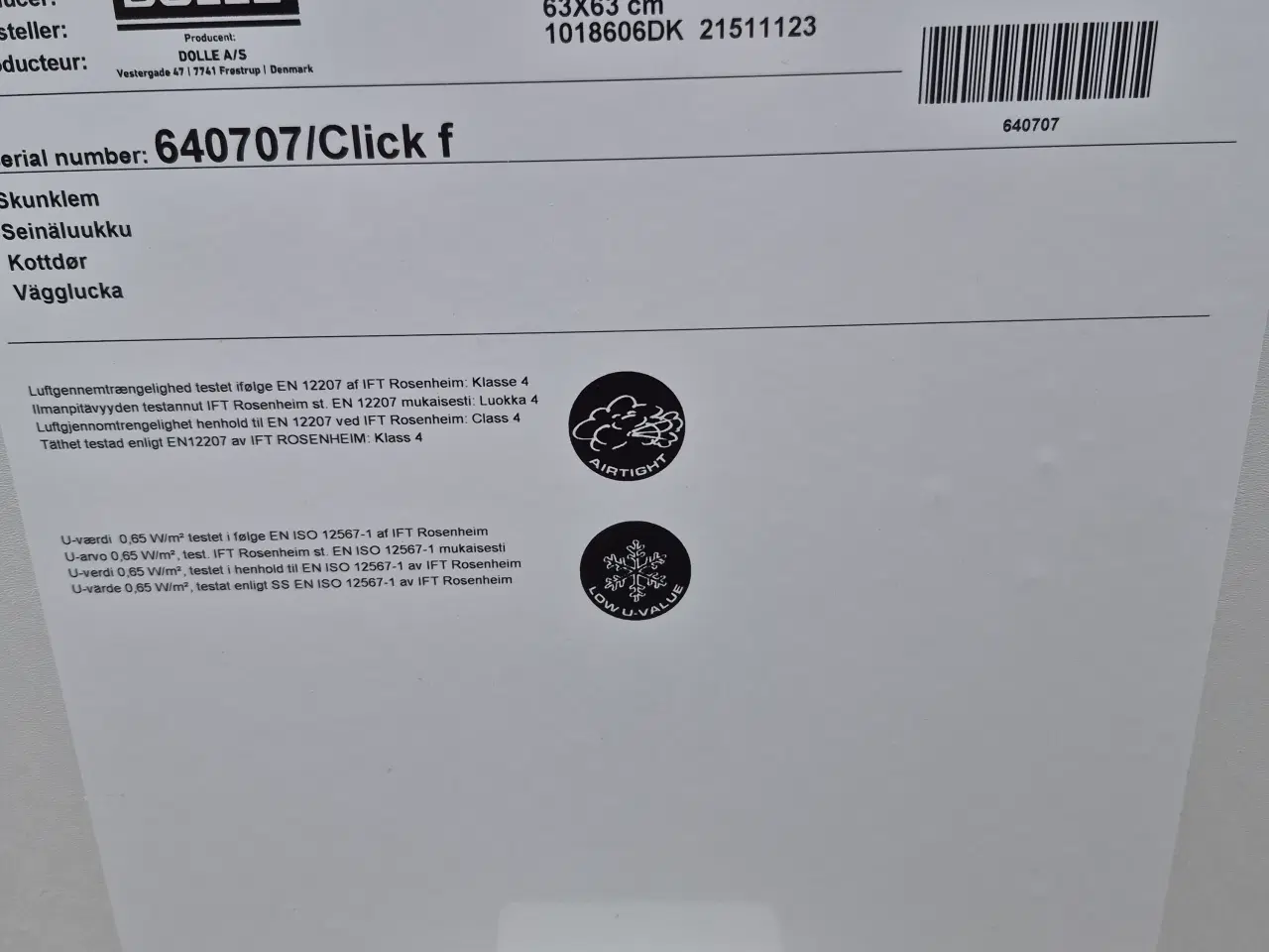 Billede 1 - Dolle skunklem 63 x 63 cm