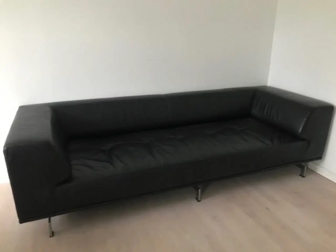 Billede 1 - Delphi lædersofa i sort cava læder