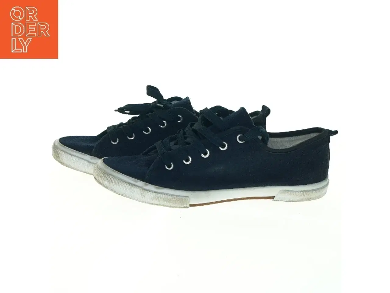 Billede 1 - Brugte marineblå lærredssko fra Walkx (str. 41)
