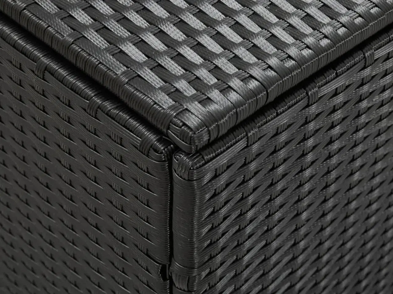 Billede 2 - Opbevaringskasse til haven 180x90x70 cm polyrattan sort