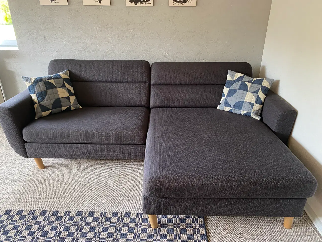 Billede 2 - 3 personers sofa med chaiselong