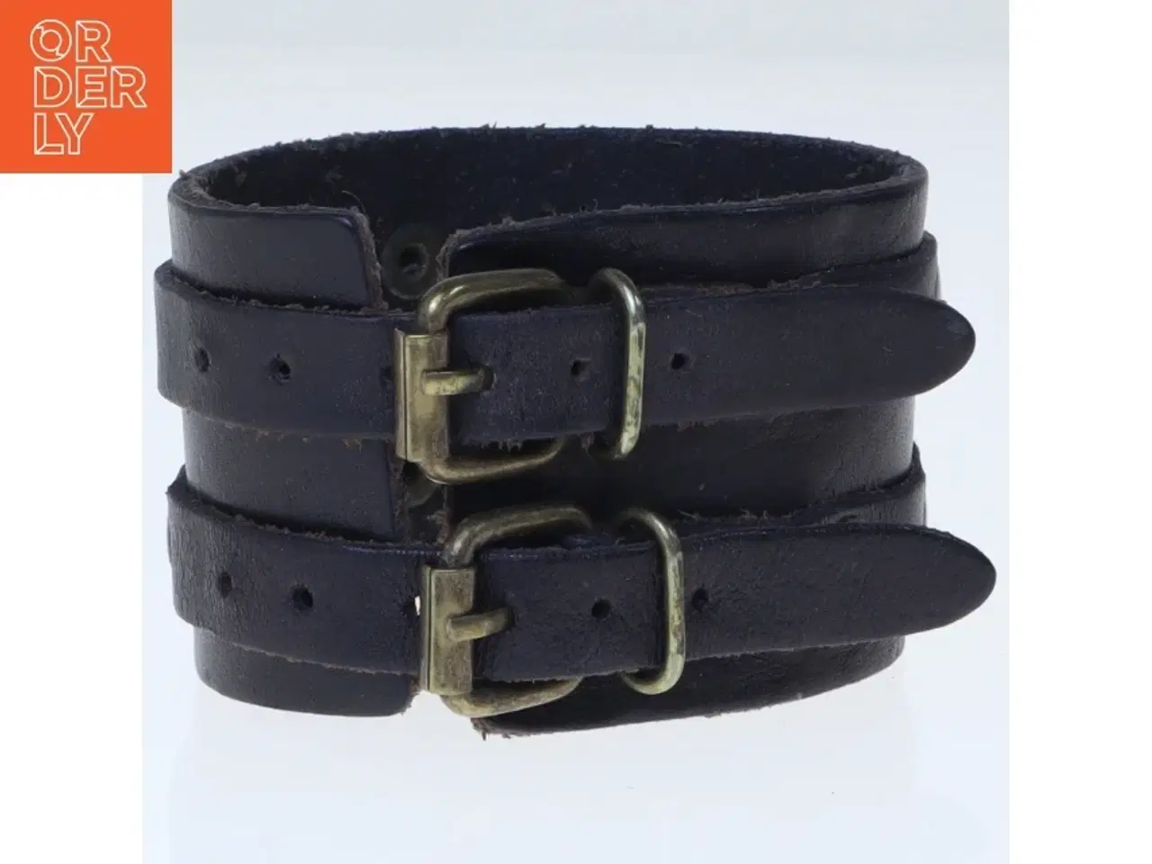 Billede 2 - Læderarmbånd med nitter (str. 8 cm)