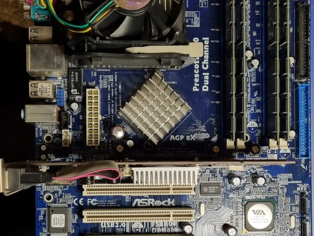 Billede 1 - ASROCK bundkort P4V88 med Pentium 4 CPU+4 GB. Ram