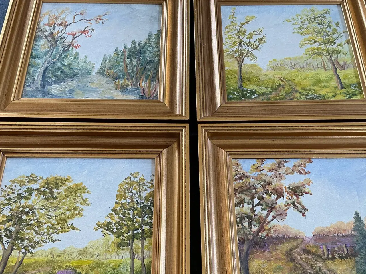 Billede 1 - De fire årstider i guld belagt rammer 