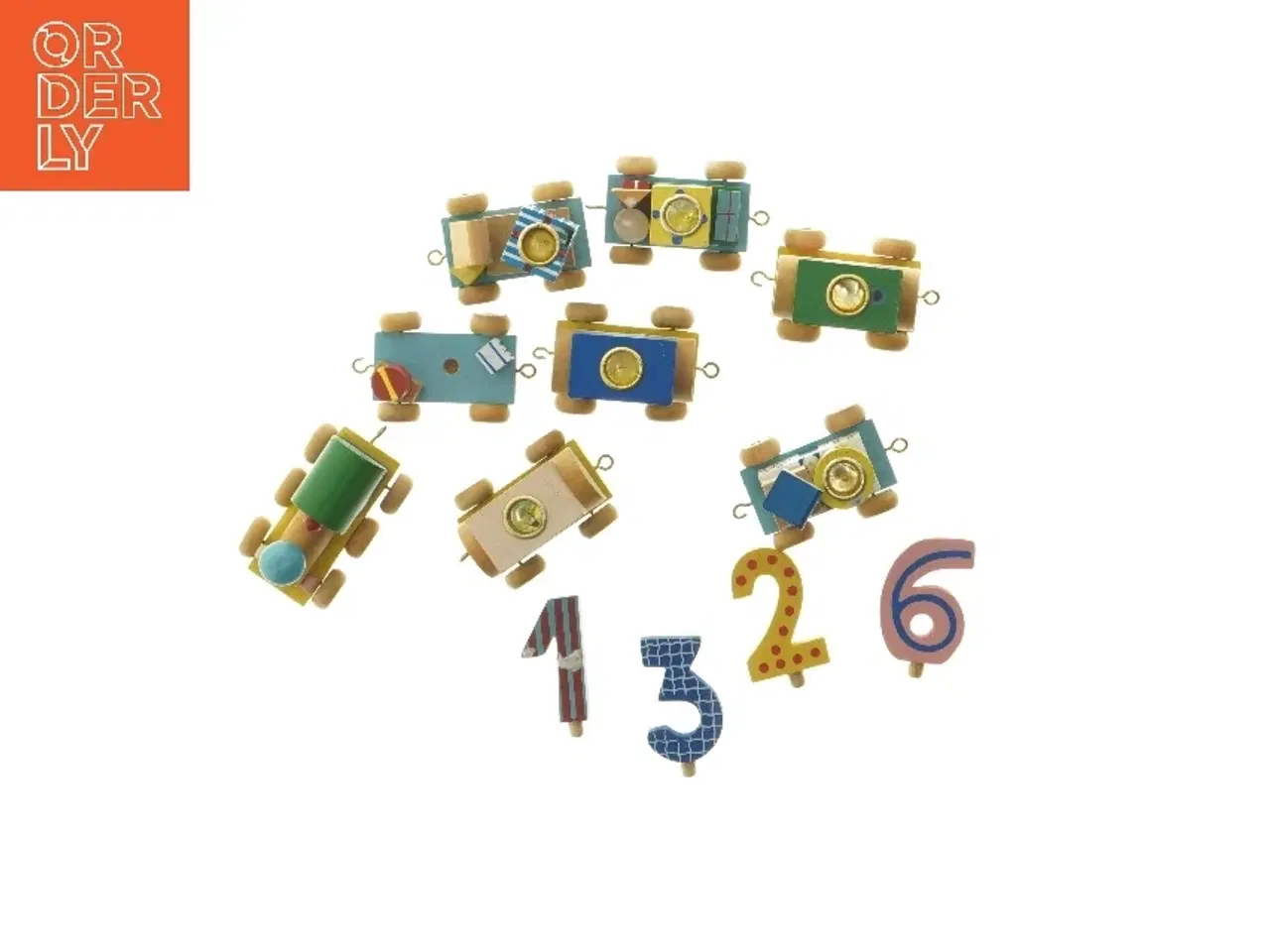 Billede 4 - Fødselsdagstog til lys i træ togsæt (str. 7 cm)