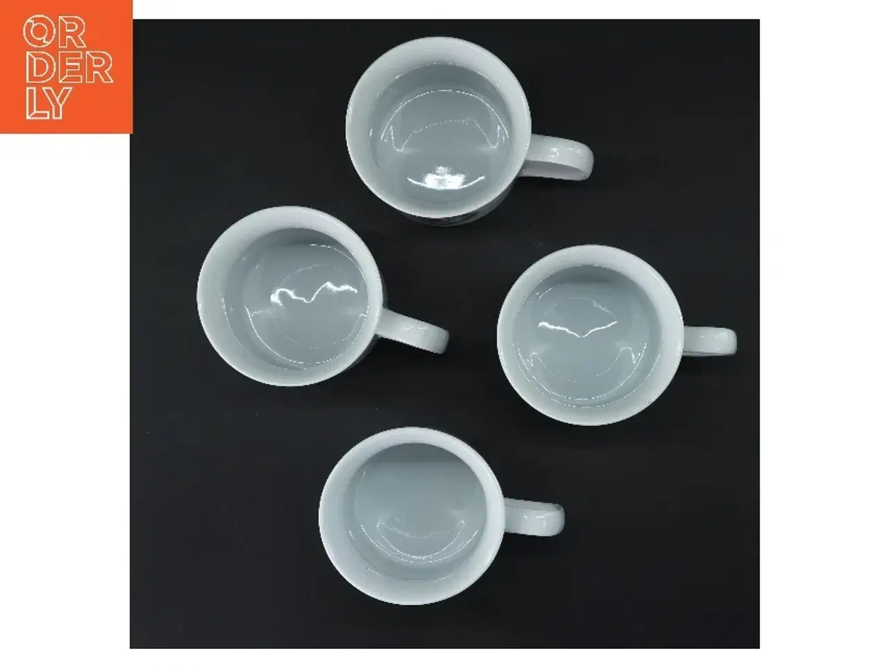 Billede 2 - Krus med Hørsholm Folkedanser Forening logo (str. 4 stk Ø 8,5 cm længde 9,5 cm)