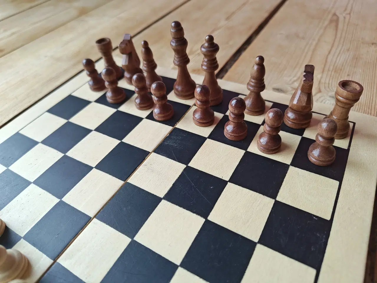 Billede 2 - Skak Brætspil i træ