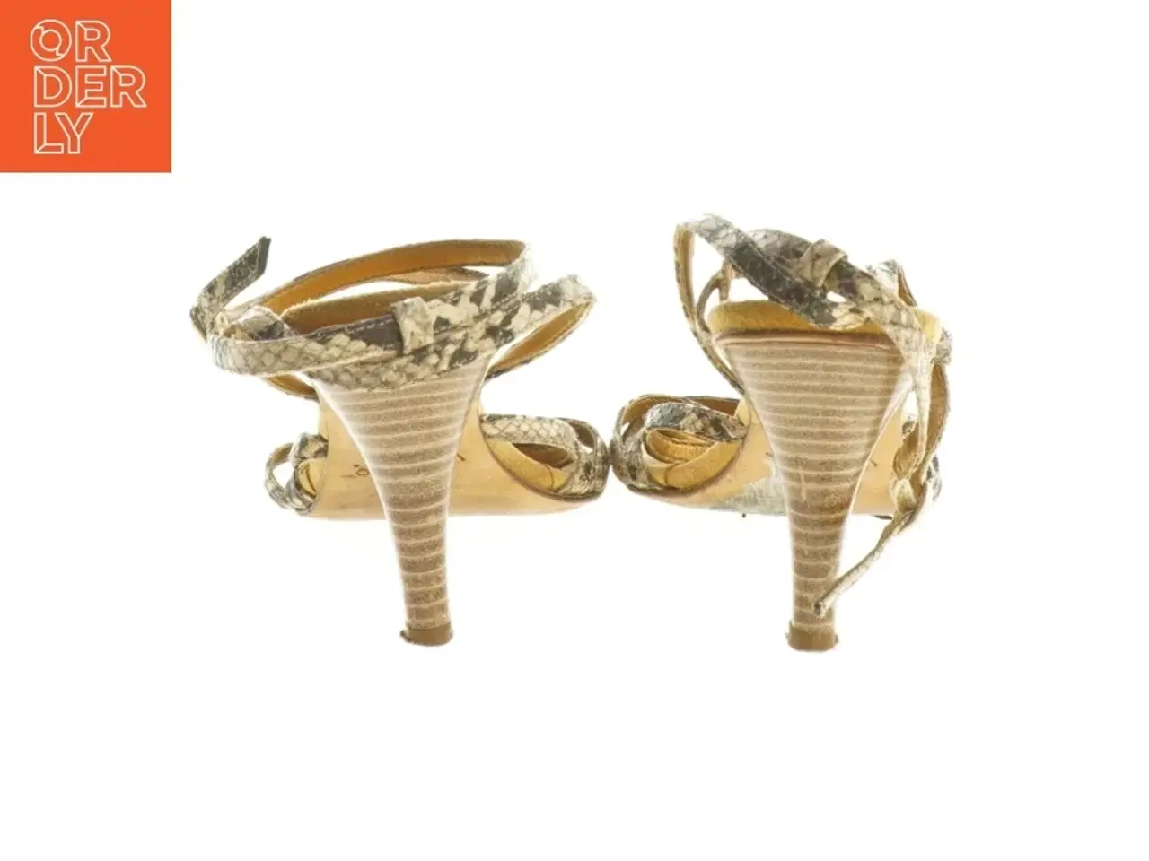 Billede 2 - Unisa højhælede slangeskindssandaler (str. 39 )