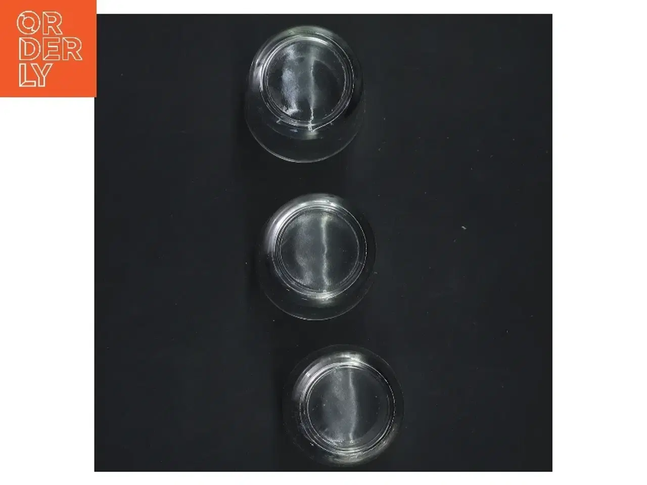 Billede 3 - Sæt af tre små lysestager glas (str. Ø 5x6 cm)