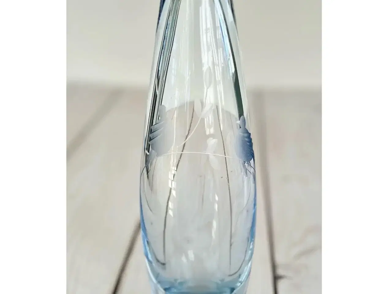 Billede 3 - Vintage glas vase med fugle