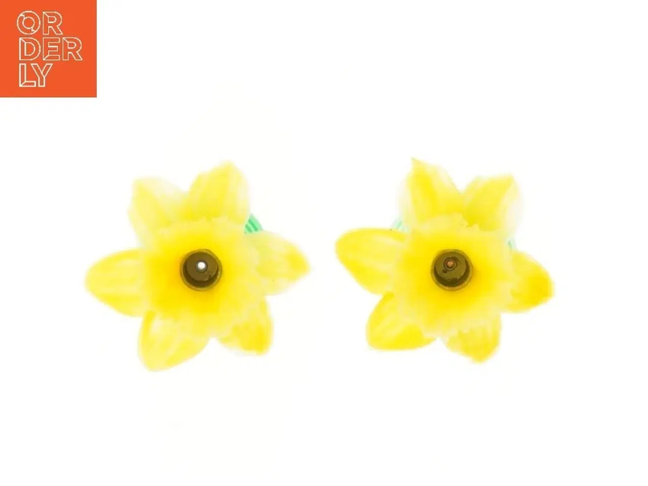 Billede 2 - Gamle Blomster lysestager, gul (str. 5 cm)