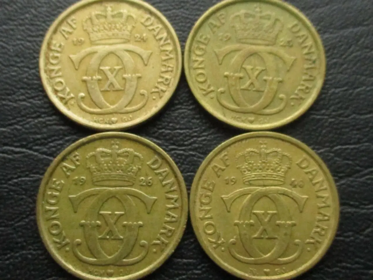 Billede 1 - Danmark 1/2 kroner 1924-1940 Chr. X 4 forskellige