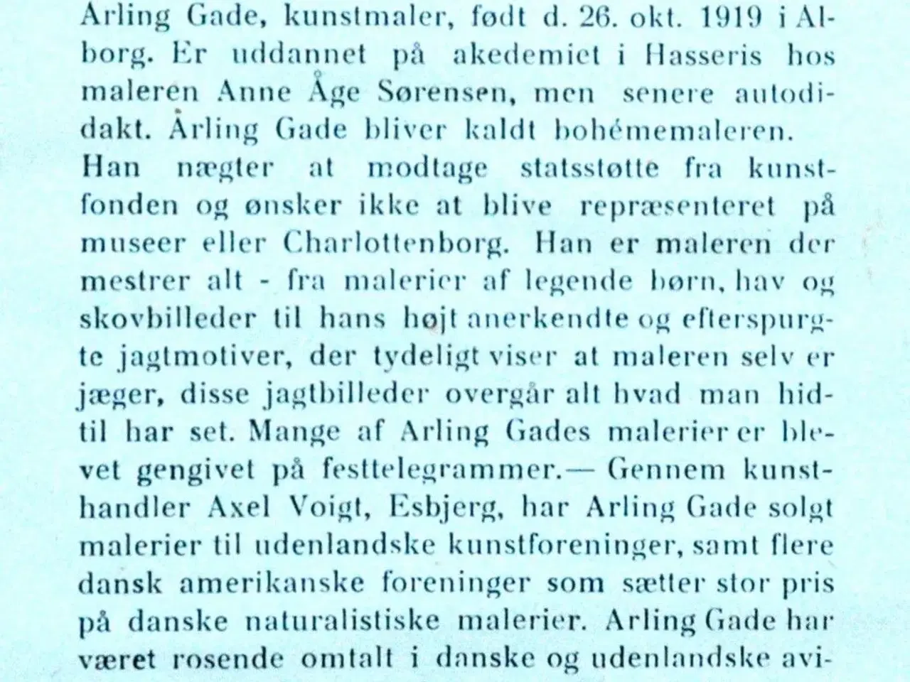 Billede 5 - Maleri af Arling Gade (1919-2011)