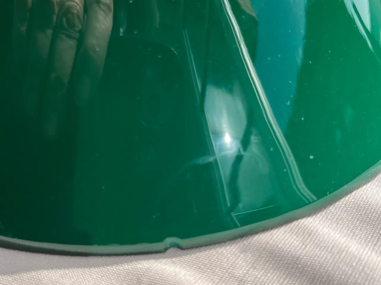 Billede 2 - Lampeskærm- skomager pendel grønt glas