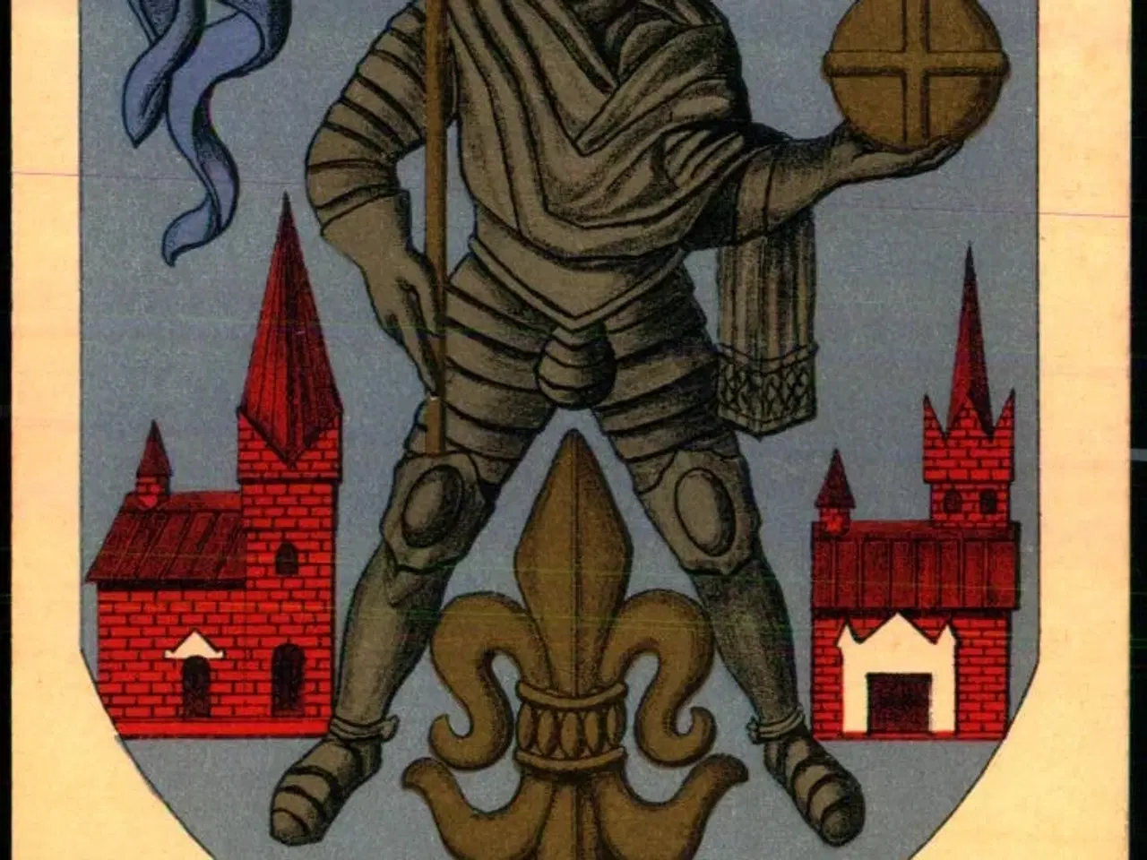 Billede 1 - Danske Byvaabner - Odense Byvaaben - Fritz Benzen 45 - Ubrugt