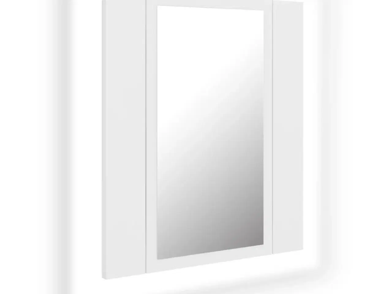 Billede 2 - Badeværelsesskab med LED-lys 40x12x45 cm akryl hvid