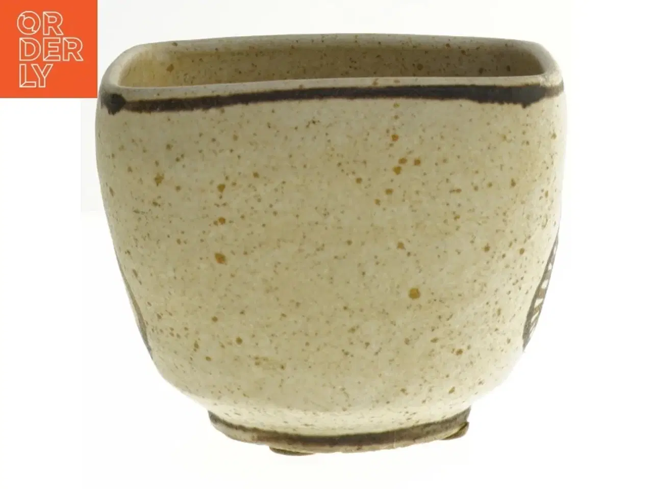 Billede 2 - Michael Andersen vase med dekorativt mønster (str. 10,5x12x12 cm)