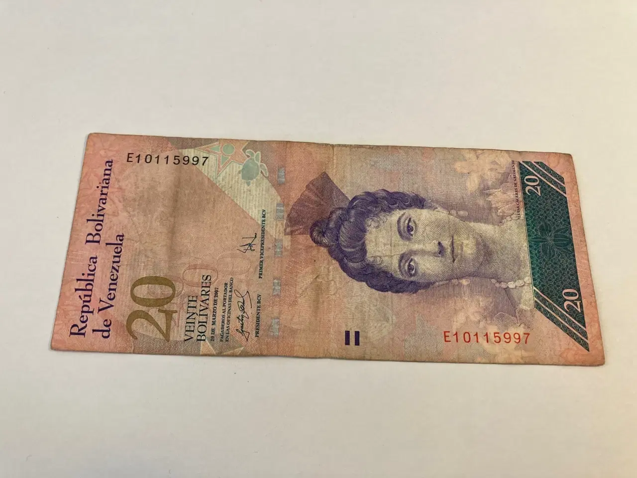 Billede 1 - 20 Bolivares Venezuela