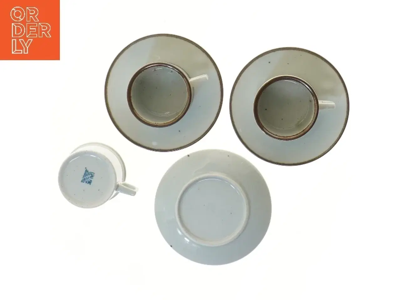 Billede 3 - Sæt med tekopper og underkopper (str. Ø 8,5 & 15,5 cm)