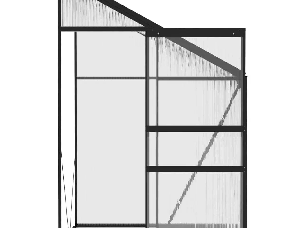Billede 5 - Drivhus 2,7 m² aluminium antracitgrå