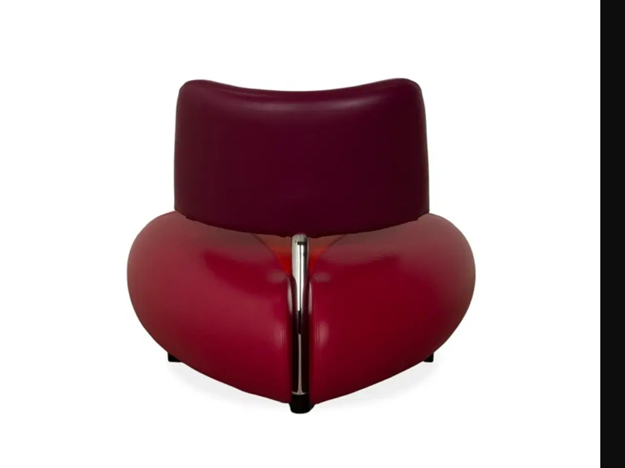 Billede 3 - Lænestol rød læder.  Leolux icon. 
