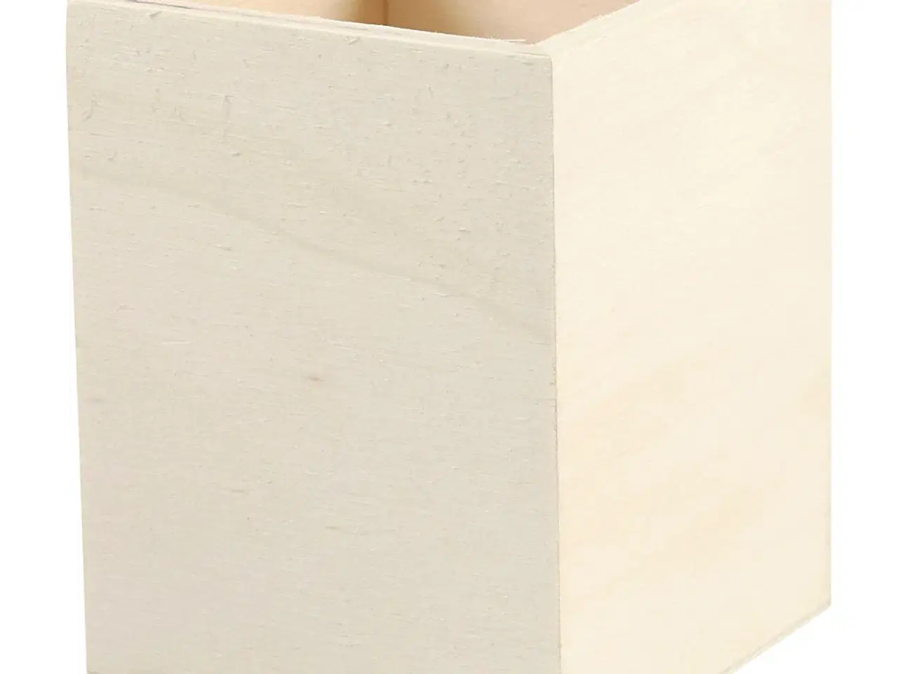 Billede 1 - Stilfuld blyantsholder i lyst træ - 9,5 cm høj