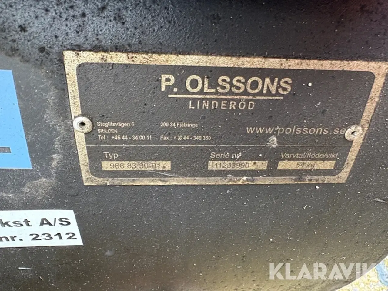 Billede 5 - Sneplov P. Olssons 966-83 30-01