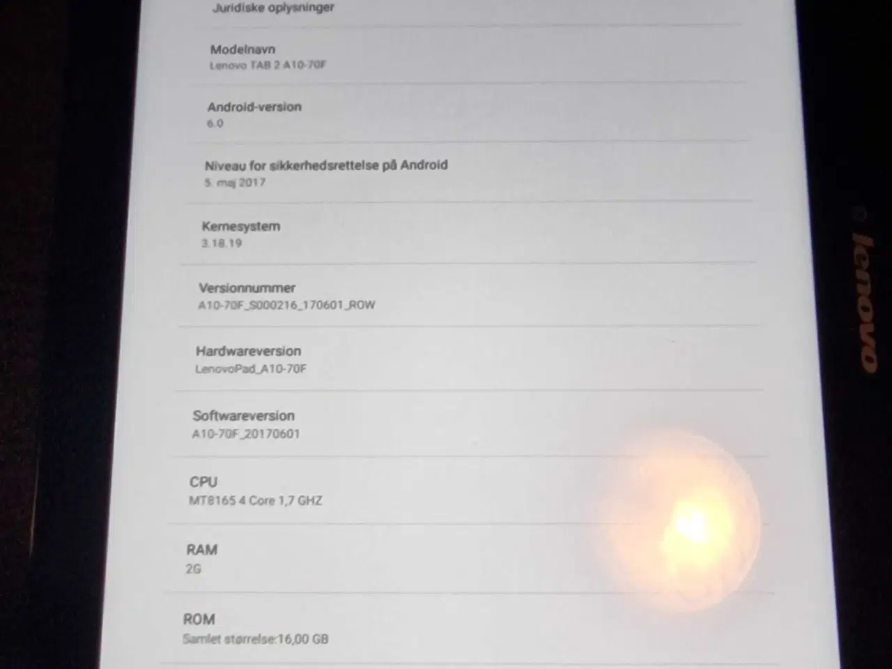 Billede 2 - Lenovo tab 2 A10-70F