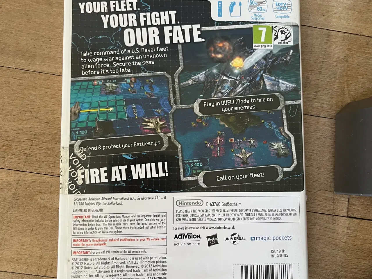 Billede 6 - Sort Nintendo Wii m. Battleship 
