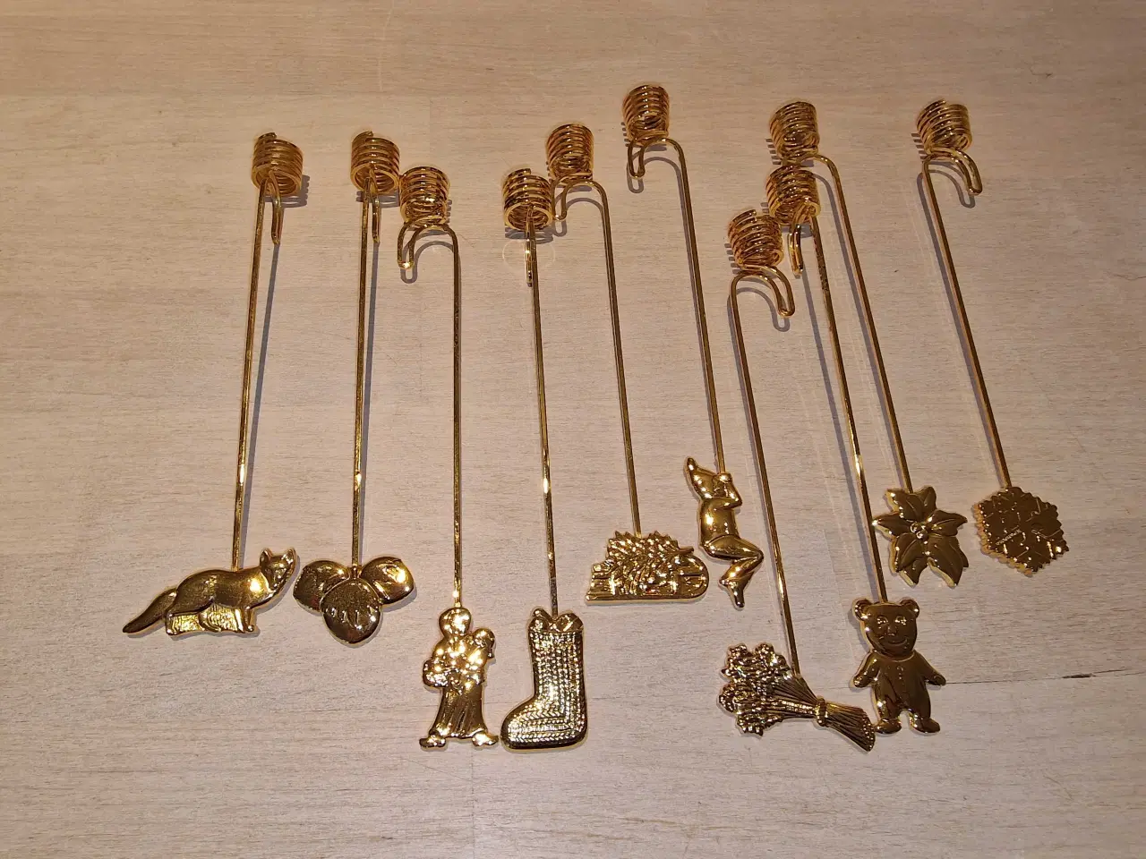 Billede 4 - Julelysholdere fra Georg Jensen, 18 karat guld for