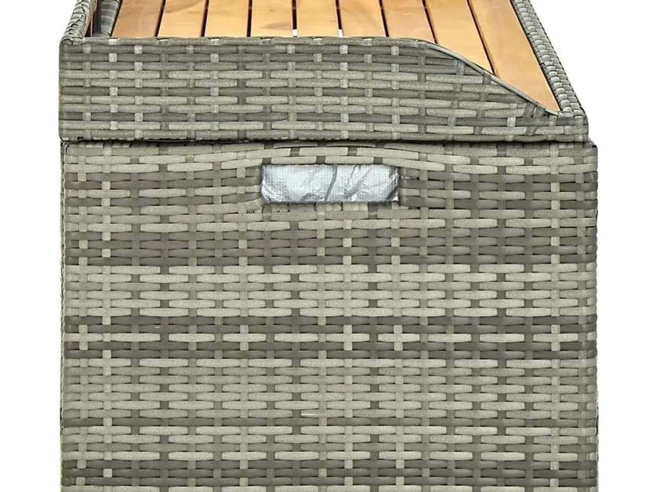 Billede 5 - Havebænk med opbevaring 120 cm polyrattan grå
