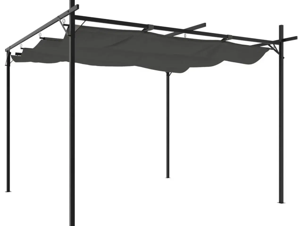 Billede 2 - Pergola med sammenrulleligt tag 295x292x230 cm antracitgrå
