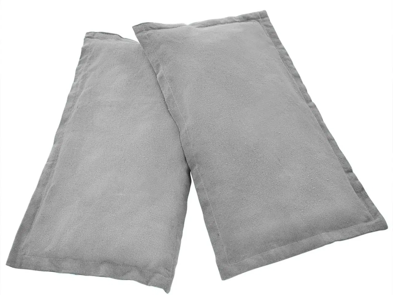 Billede 5 - Dobbelt hængekøje i TC-stof – grå, 210 × 150 cm med puder og træspredere