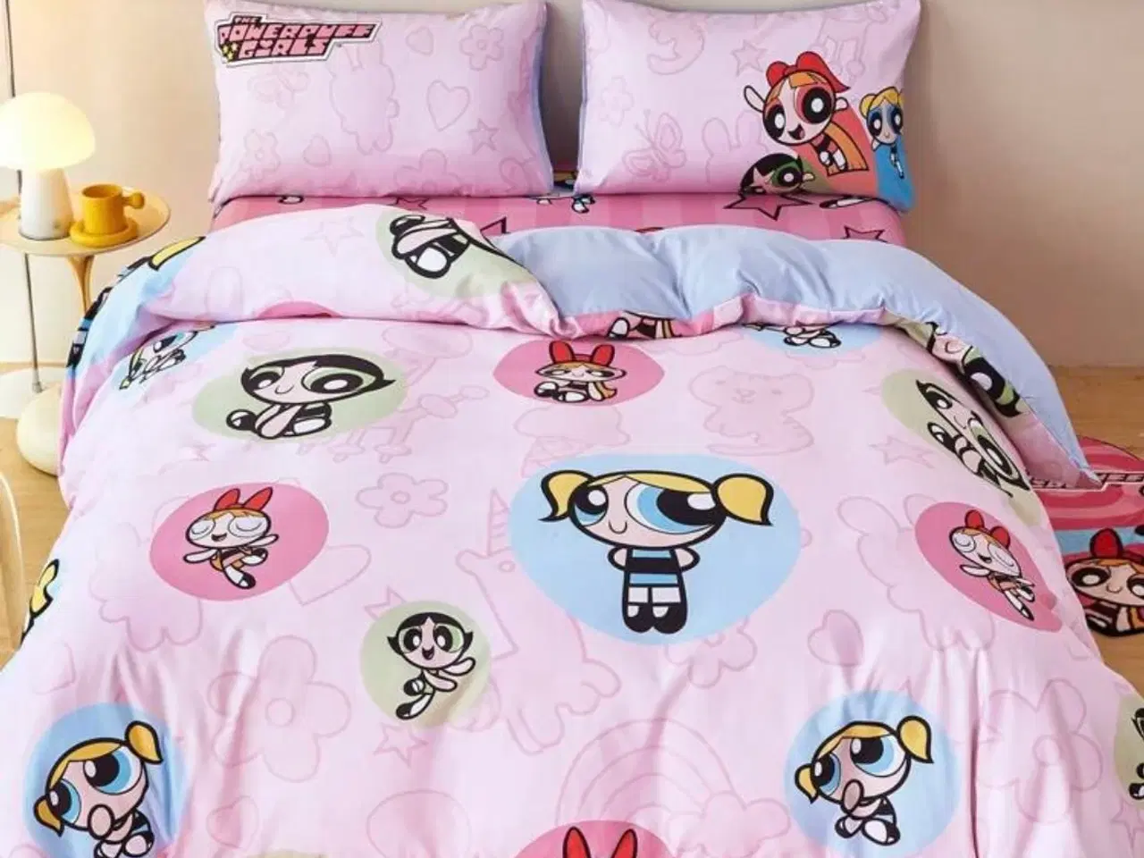 Billede 1 - Sengetøj med powerpuffpigerne 