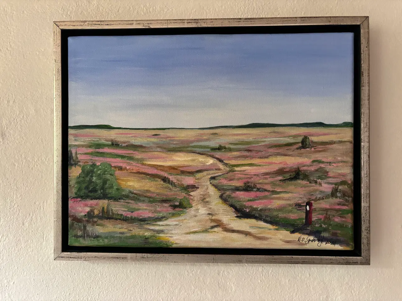 Billede 1 - Fin maleri med motiv fra Harrild Hede