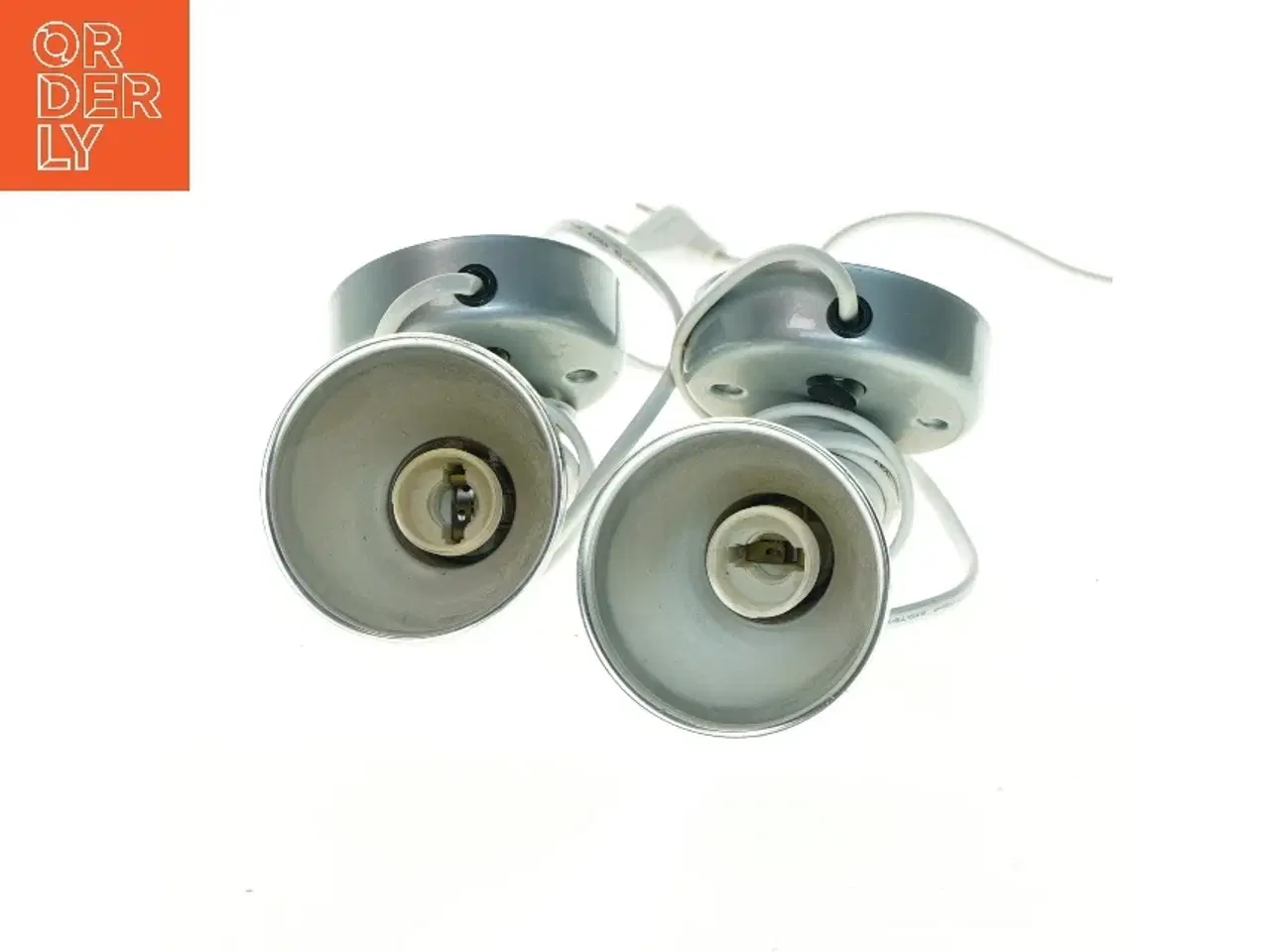 Billede 4 - Sølvfarvede spotlamper (str. 8 cm, diameter 15 cm lang)