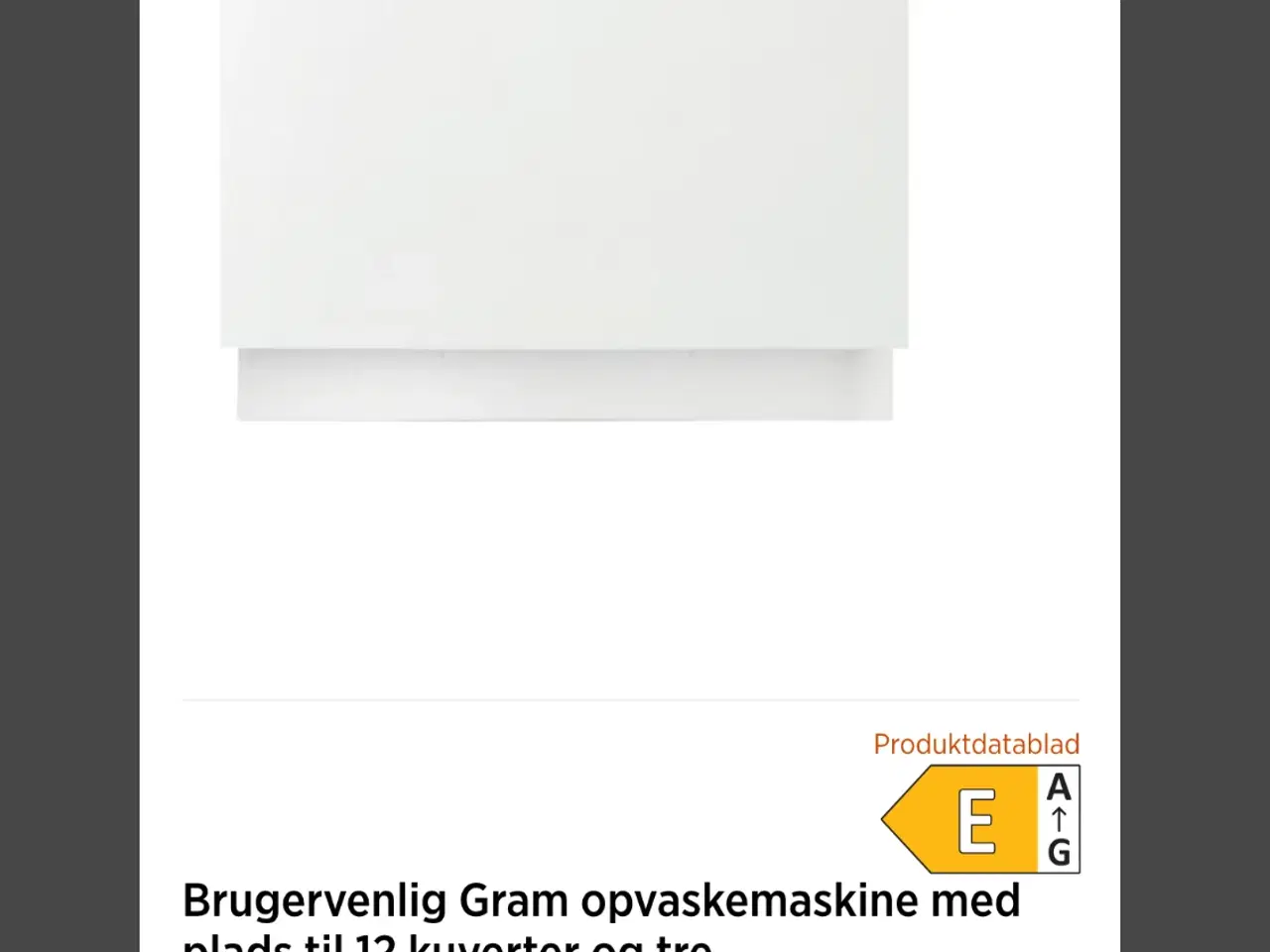 Billede 4 - Flot opvaskemaskine fra Gram