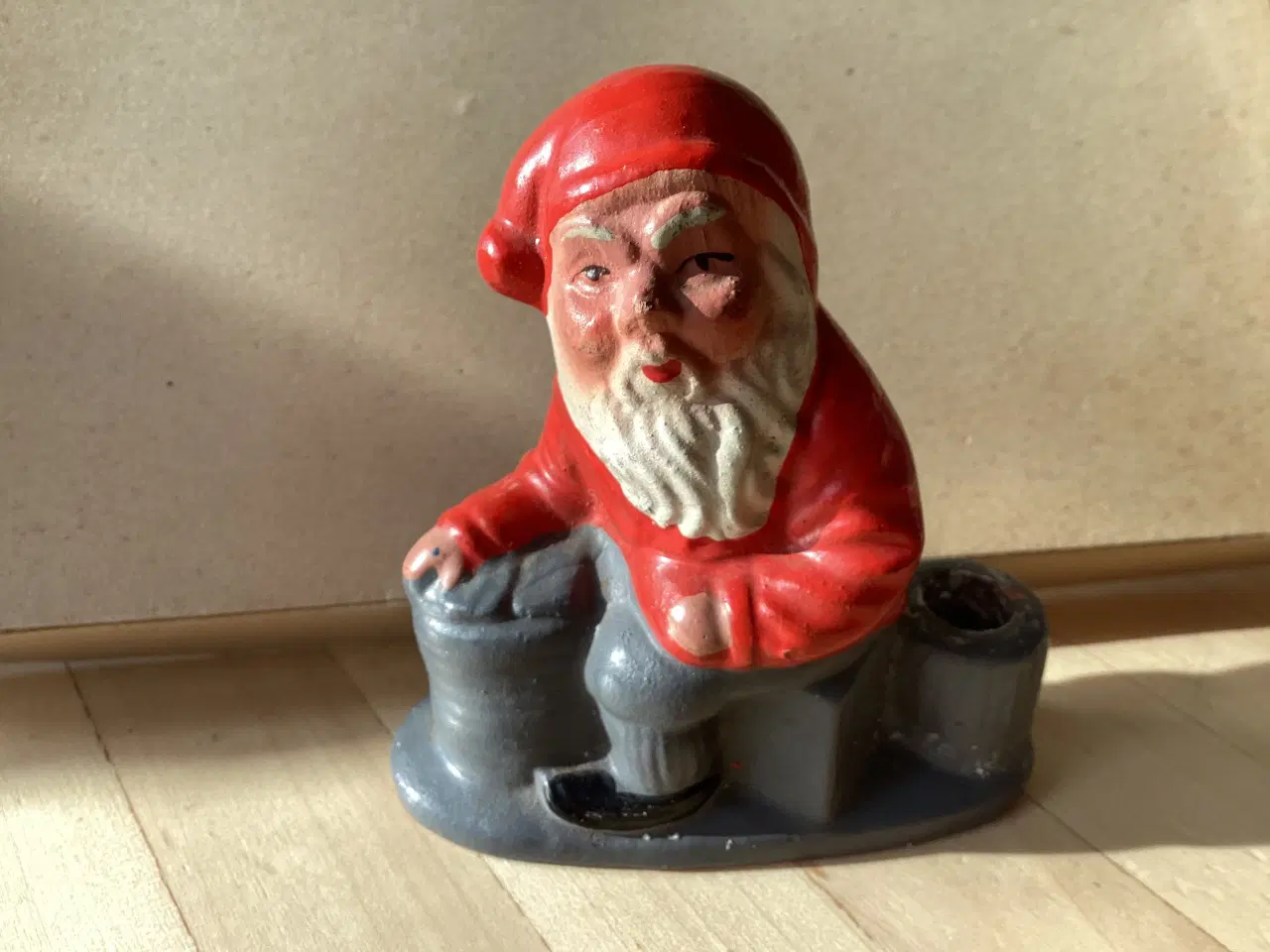 Billede 1 - Lille ældre tysk nisse/lysestage keramik