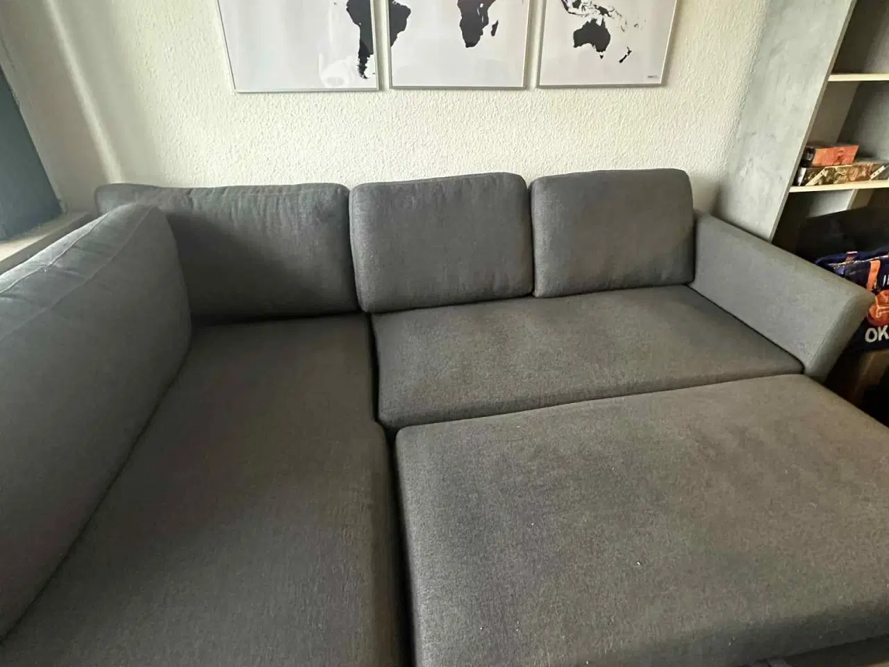 Billede 2 - Sovesofa med venstrevendt chaiselong og opbevaring