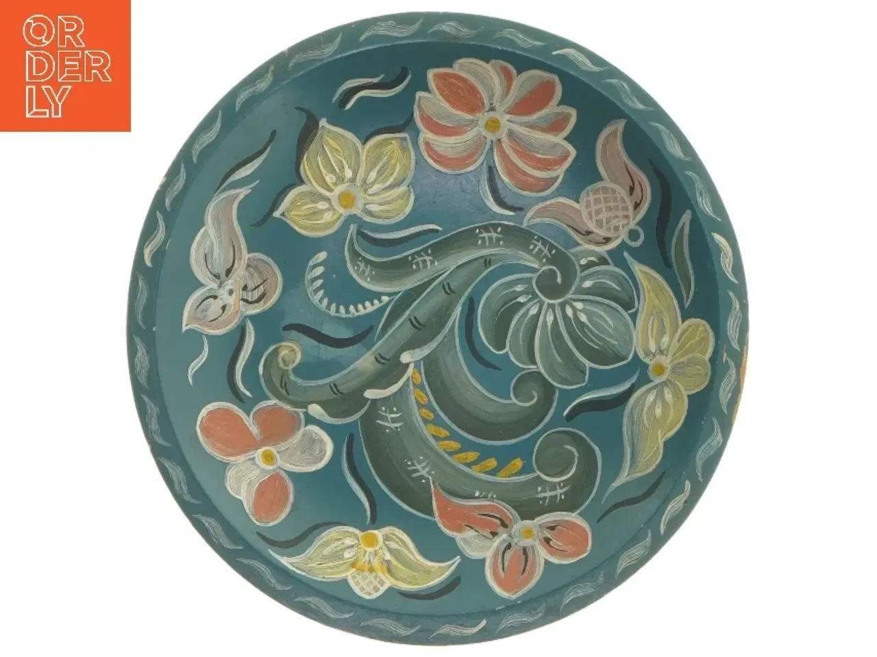 Billede 1 - Håndlavet dekorativ skål (str. Ø 21,5 cm)